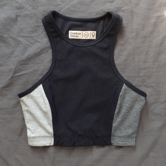 Outdoor Voices Tops - Outdoor Voices Tri-Tone Athena Crop Top
